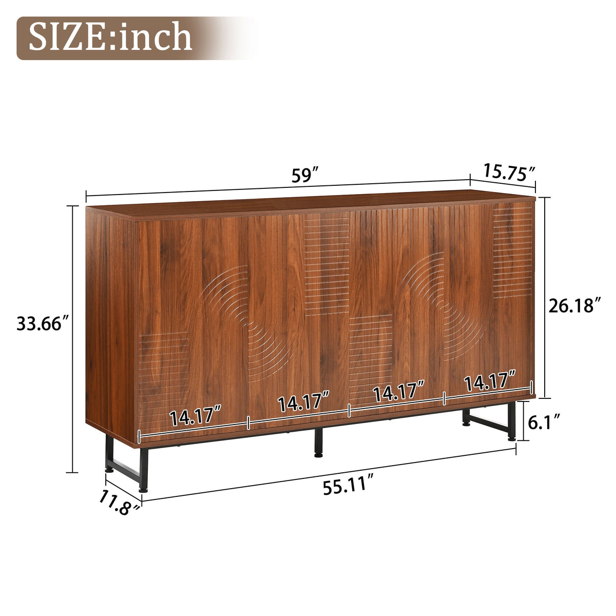 Mid-Century Modern Server, Sideboard & Buffet
