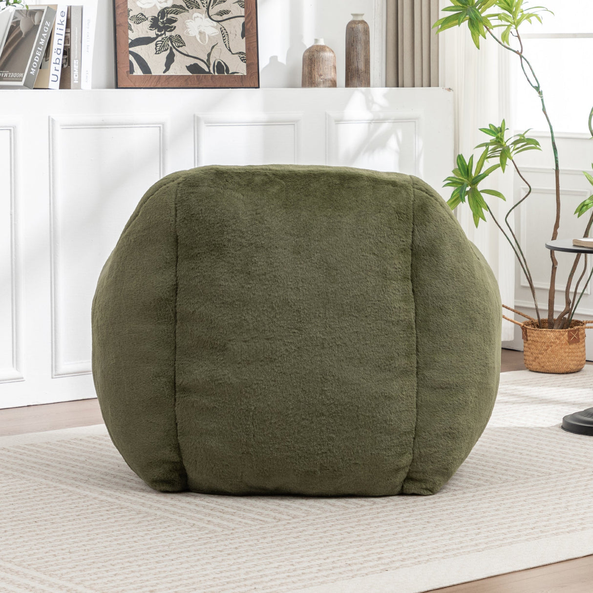 Comfy Faux Fur Bean Bag Chair