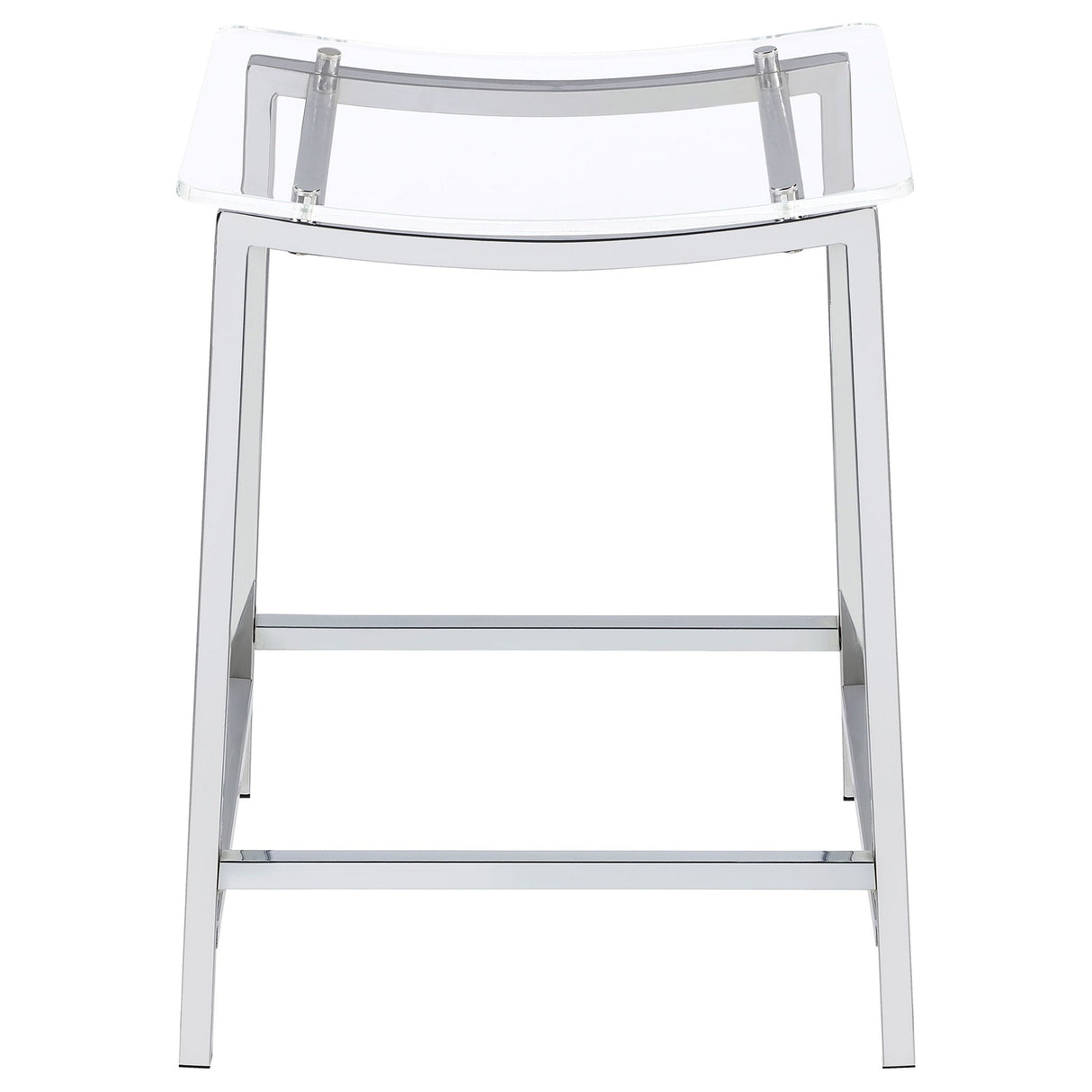 Staten - Backless Counter Stool (Set of 2) - Chrome