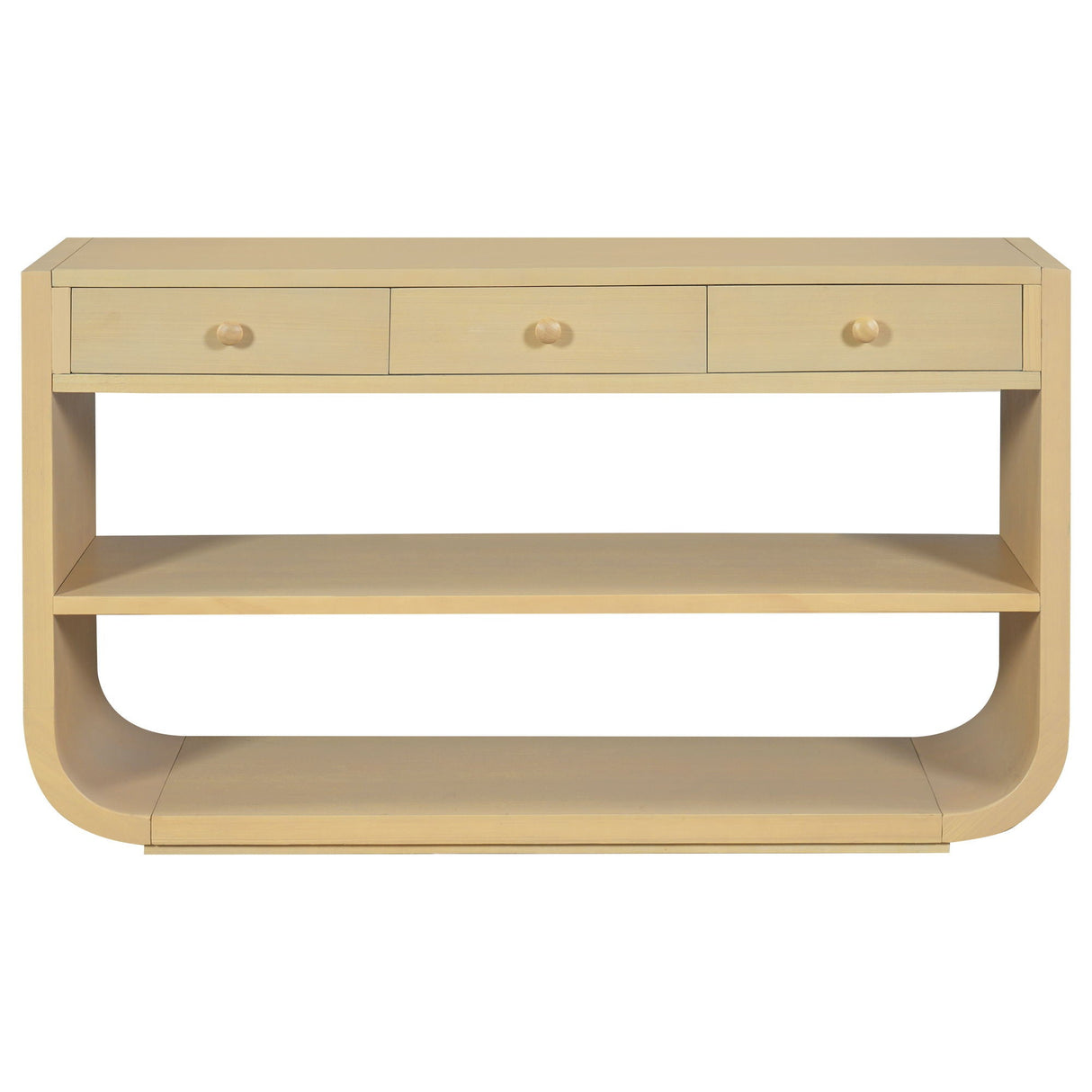 Console Table With 3 Soft Close Drawers & 2 Open Shelves