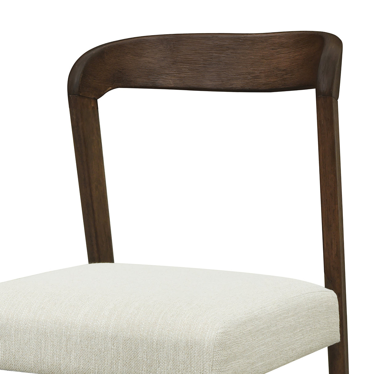 Solid Rubber Wood Counter Stools (Walnut + Beige) Set of 2