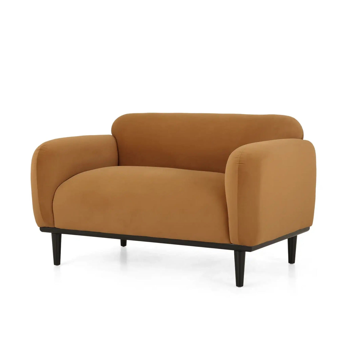 Sway - Upholstered Loveseat With Wood Legs And Round Arms