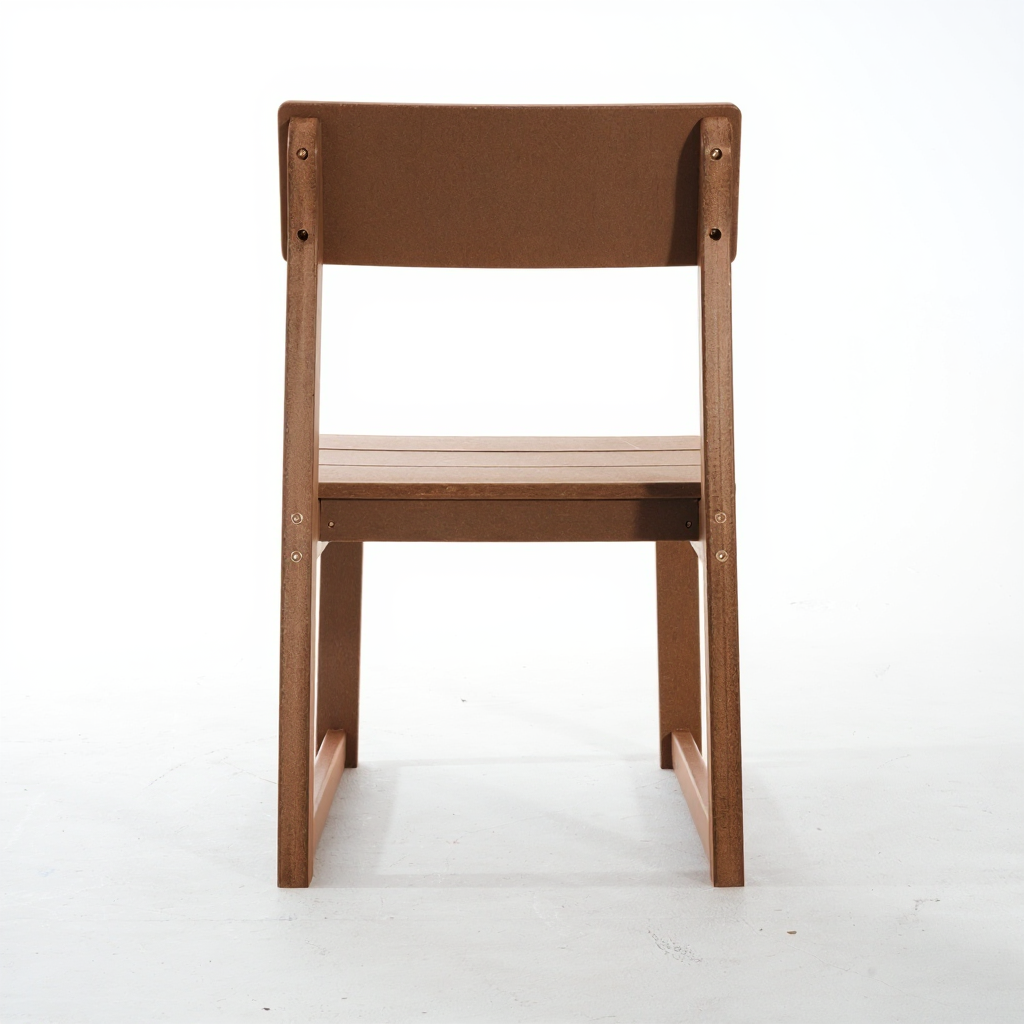 7-Piece Outdoor Dining Set with HDPE Patio Table & 6 Armless Chairs