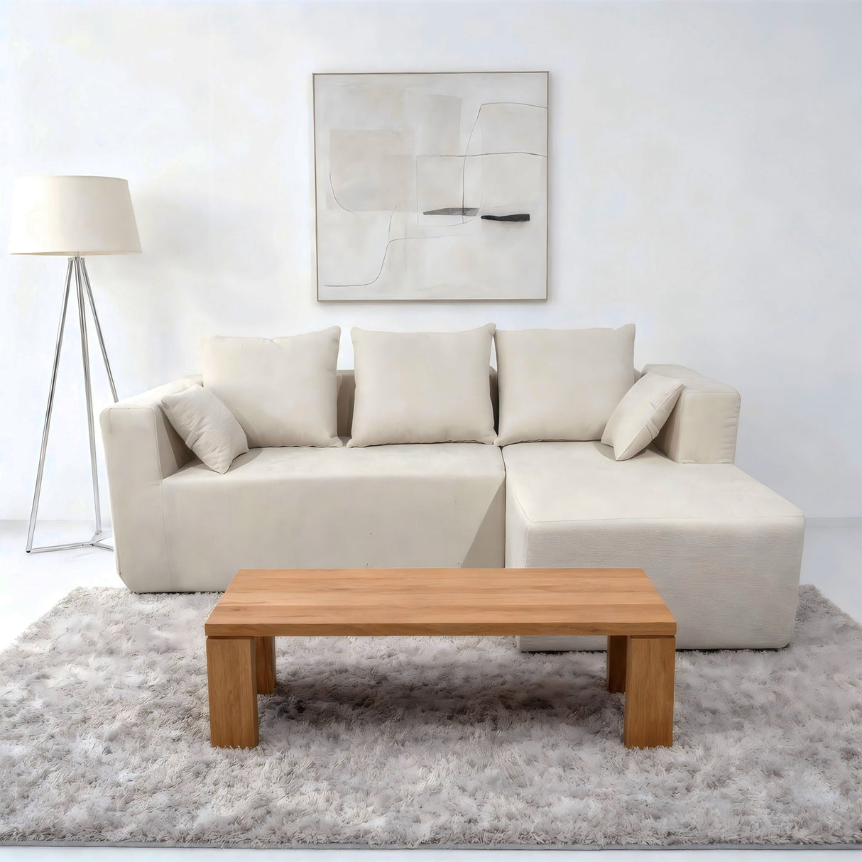 Modular Corner Sofa With Soft Fabric