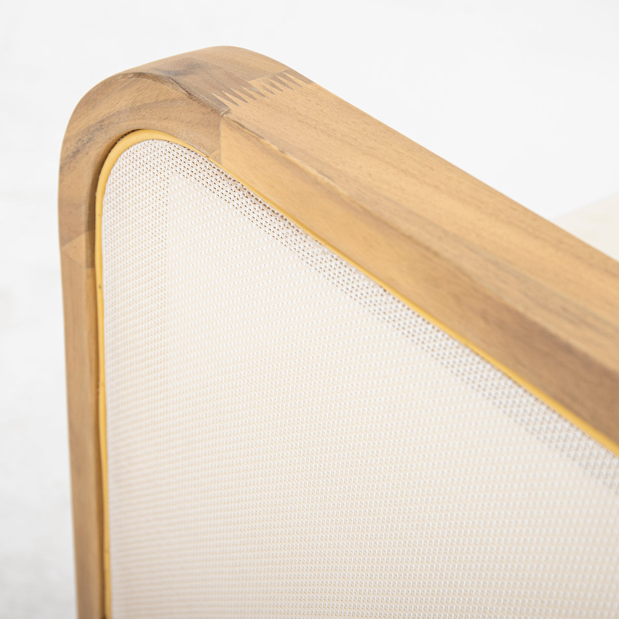 Outdoor acacia wood patio club chair, patio furniture, beige