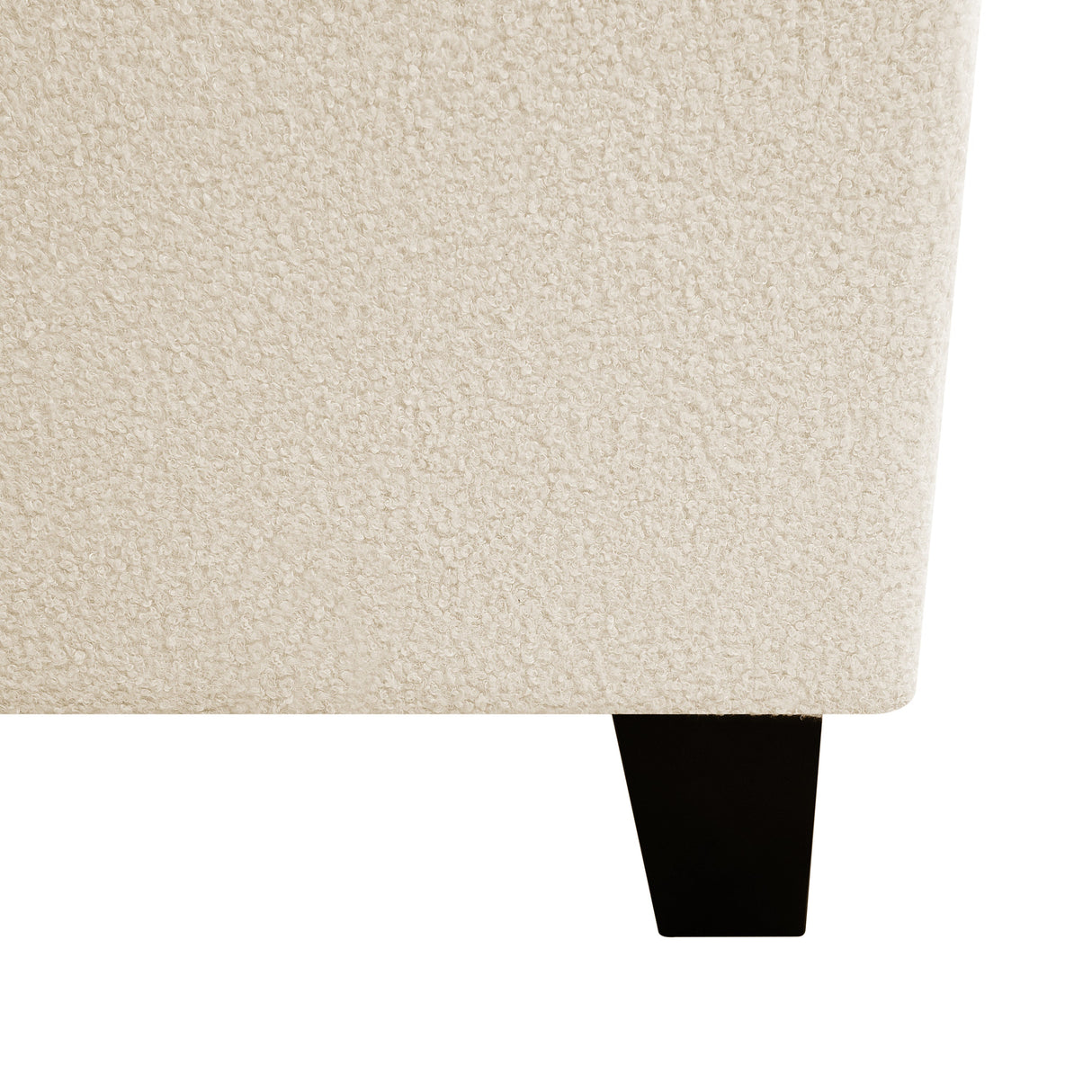 King Size Bed Frame with Upholstered Teddy Velvet Headboard