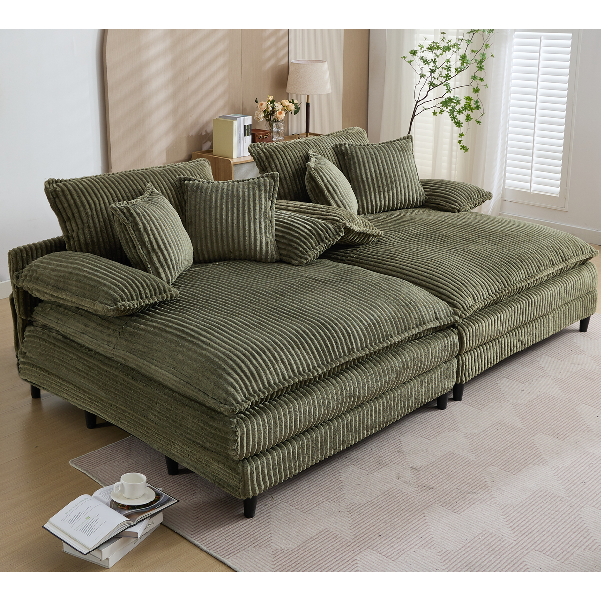 San Jose Four-Position Corduroy Chaise Lounge