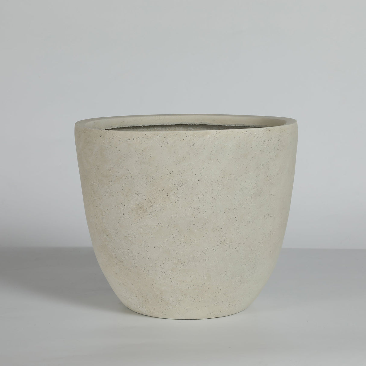 Round Concrete Planter Set of 2, Large Handmade Rustic Planter Pots