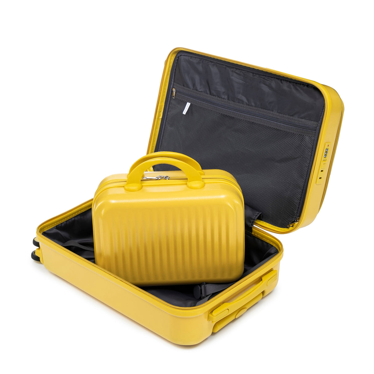 14'/20' 2-Piece ABS Spinner Wheel Luggage Set with Combination Lock