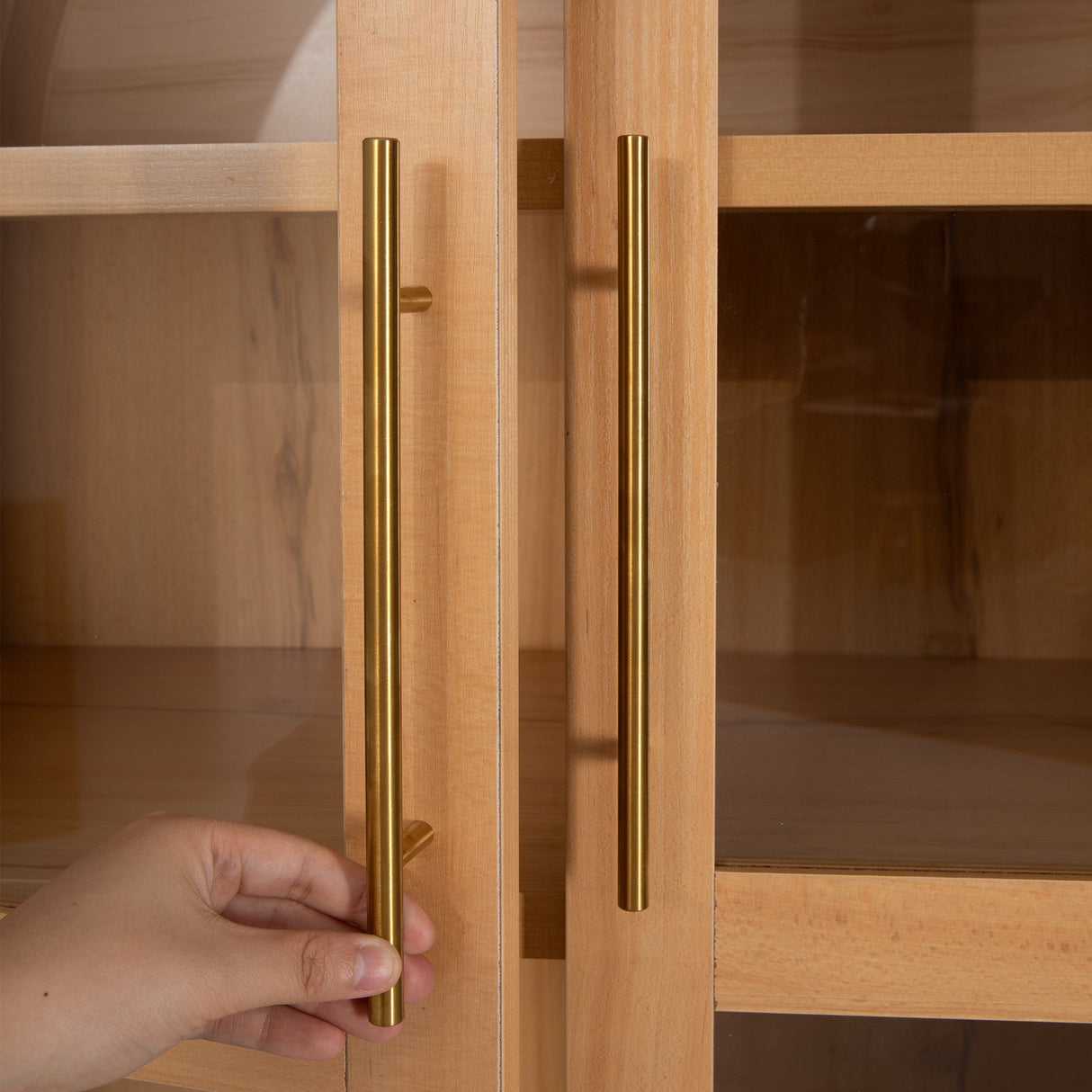 K&K 71' Tall Arched Kitchen Pantry Cabinet with Adjustable Shelves