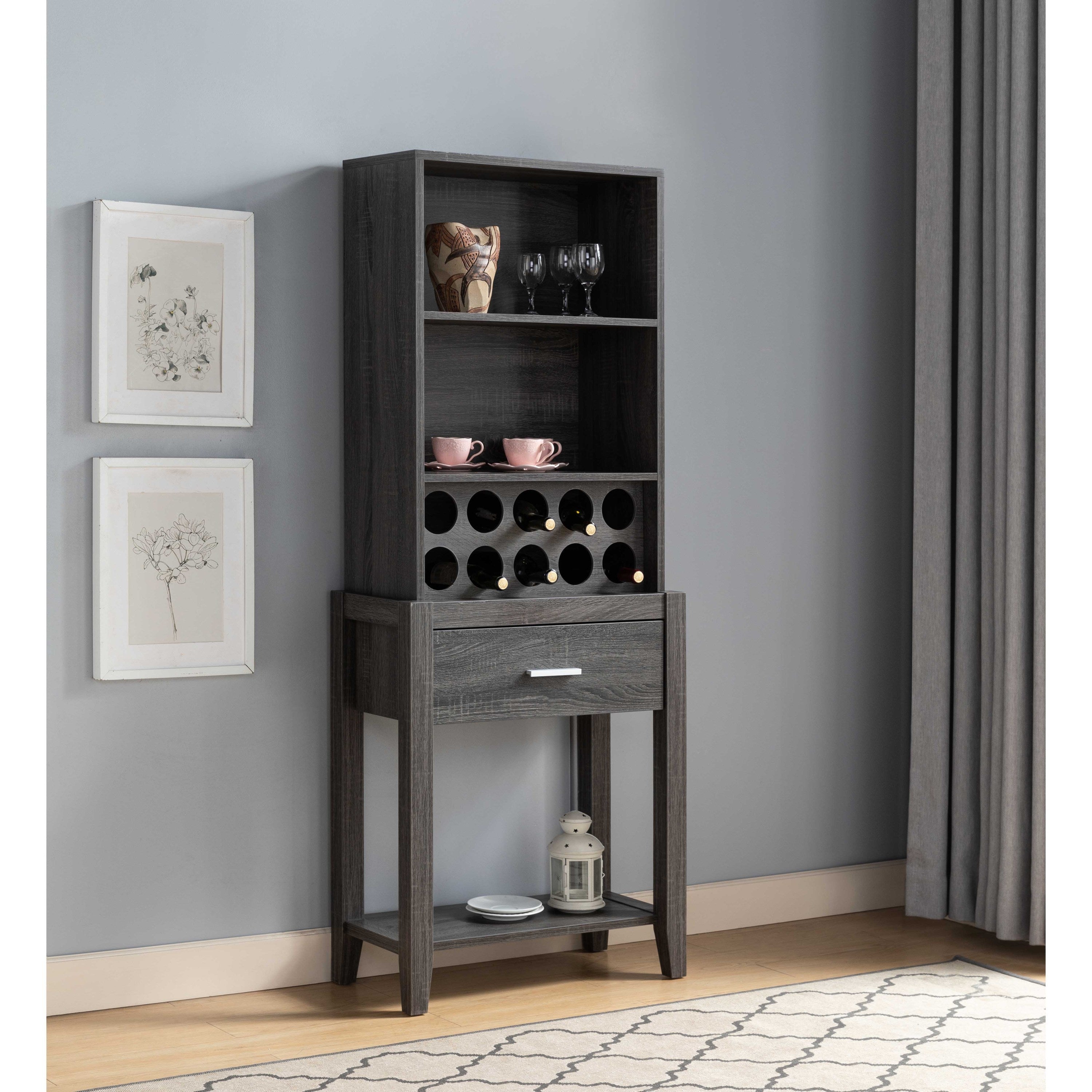 Wine-Cabinet-Distressed-Grey-Bar-Carts-and-Servers