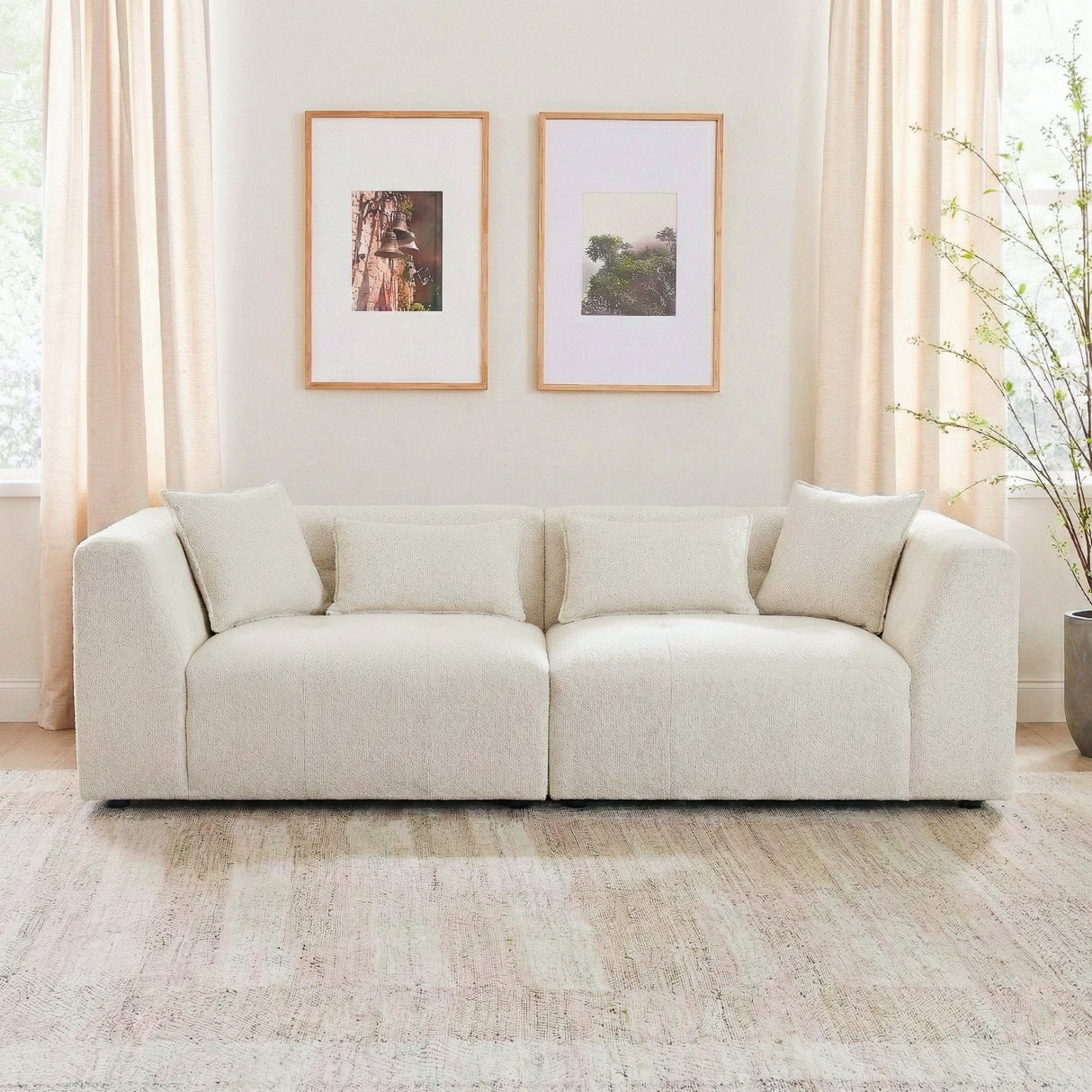 Jefferson Soft Chenille Modern Sofa