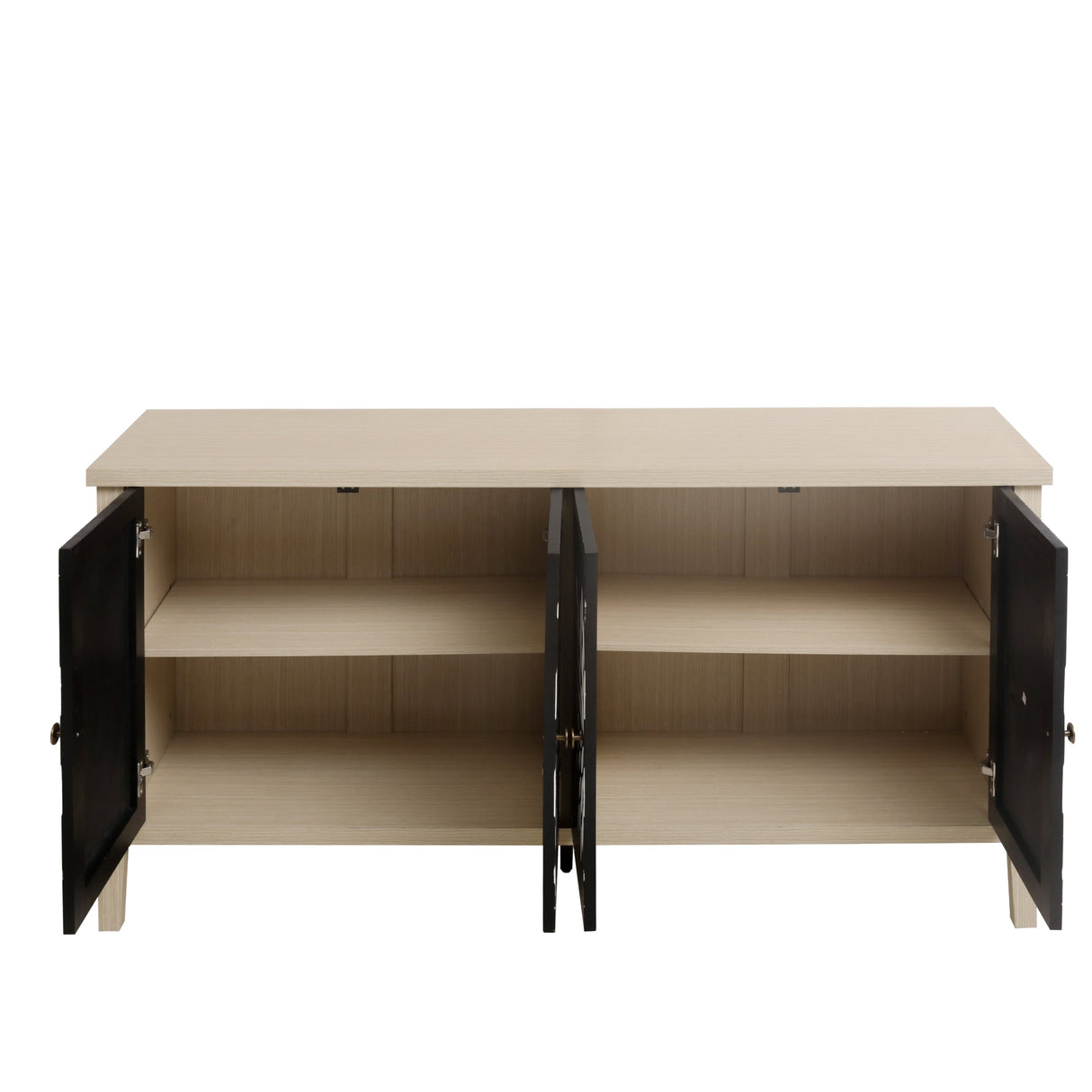 Sideboard Buffet Cabinet with 4 Doors and Adjustable Shelves