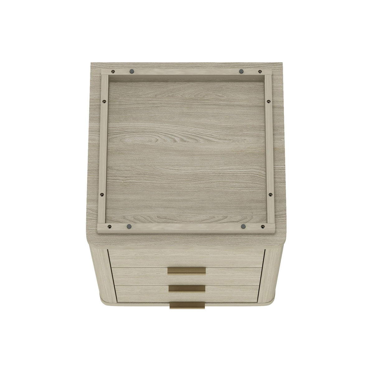 Evelyn - Nightstand With 3 Drawers, Smooth Rounded Edges