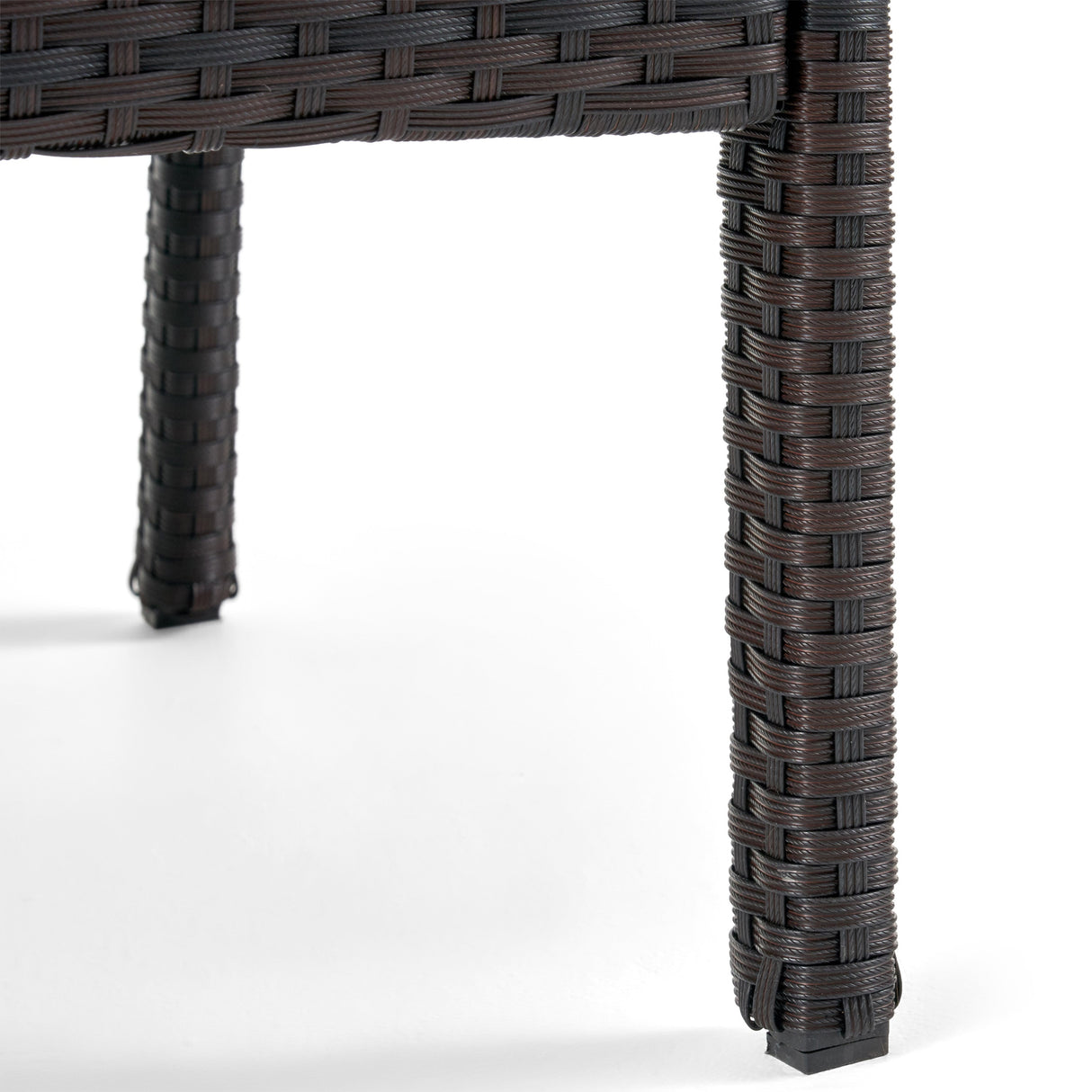 HONOLULU Brown Club Chair Set of 2 with Weather-Resistant Wicker Finish and Cushions