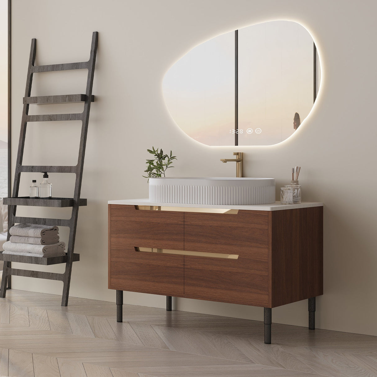 36 Inch Bathroom Vanity with Ceramic Sink