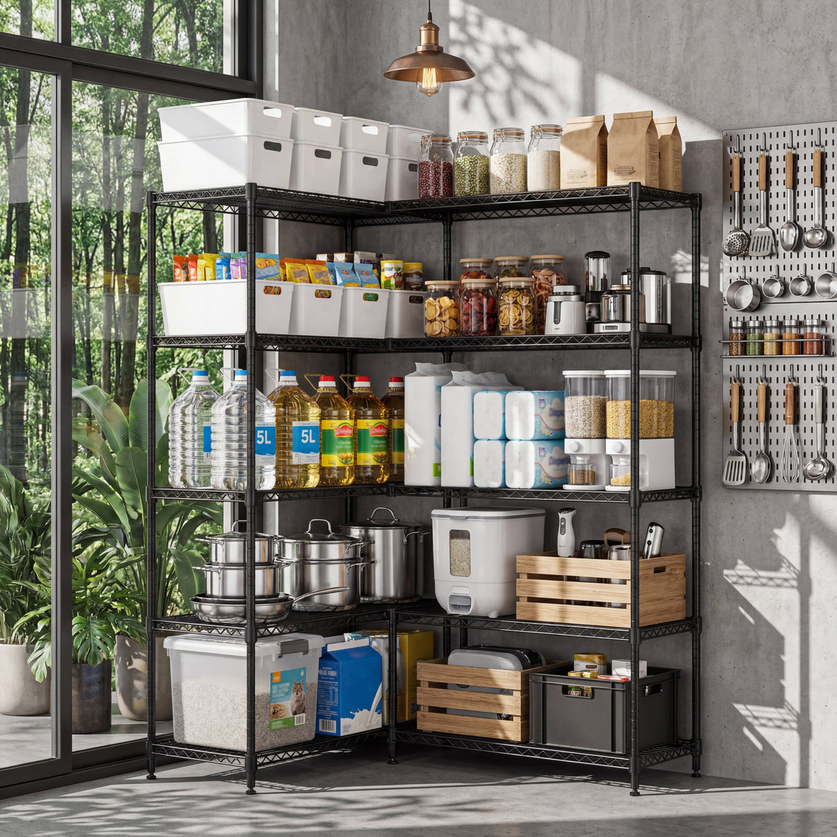 5 Tiers Adjustable Heavy Duty Metal Storage Shelves