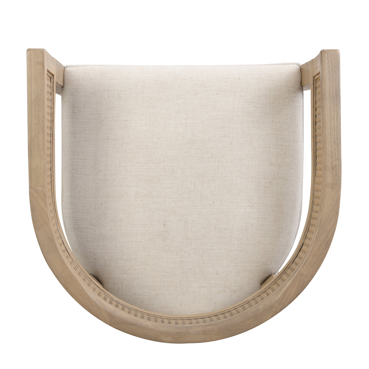 Barrel Dining Chair with Rattan Back, Set of 2