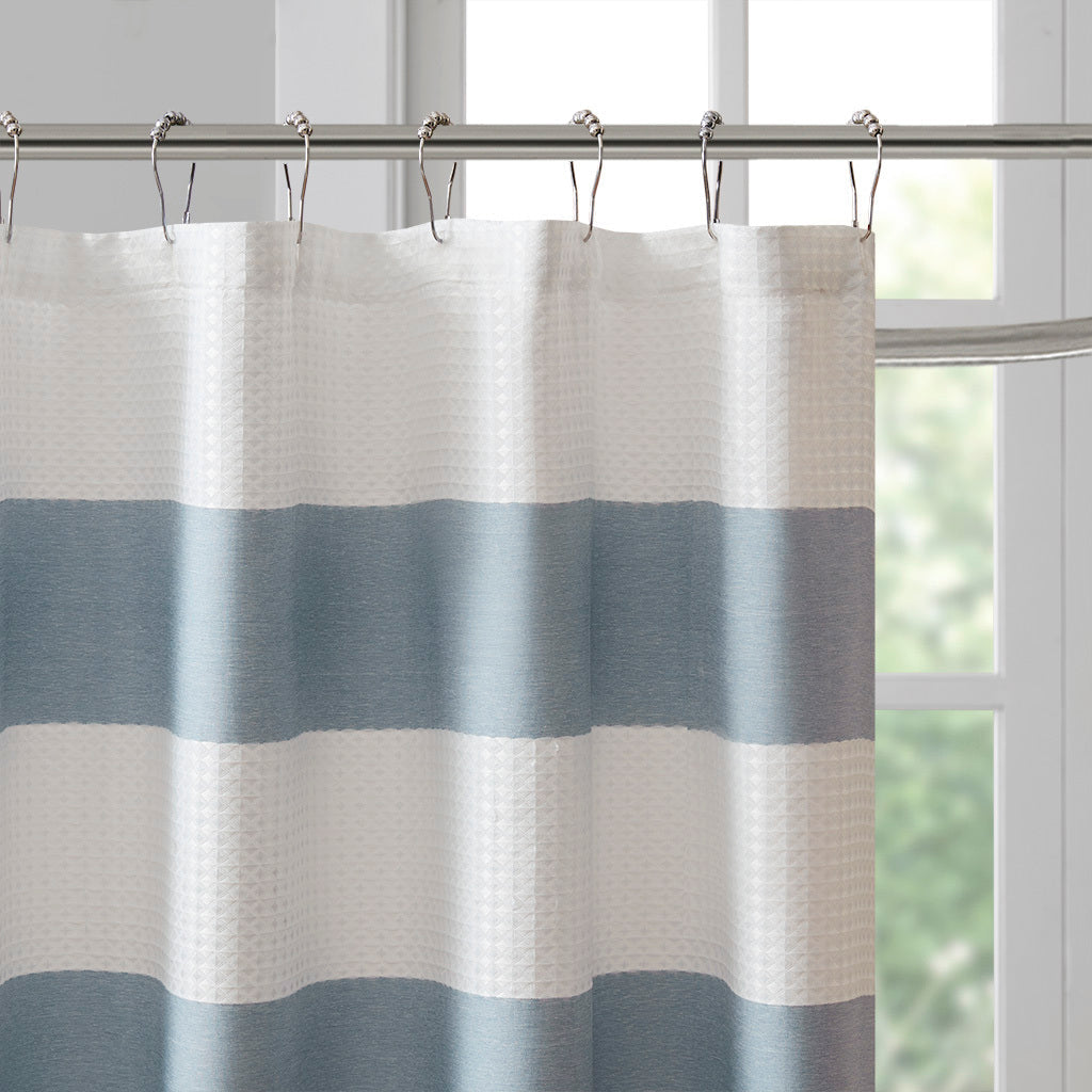 Blue Shower Curtain with 3M Water Repellent - 72x72 Inch