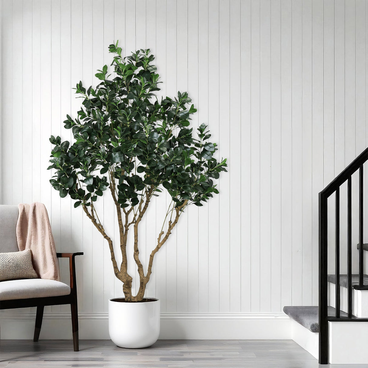 7.2FT Tall Artificial Silk Tree Large Faux Greenery Plant