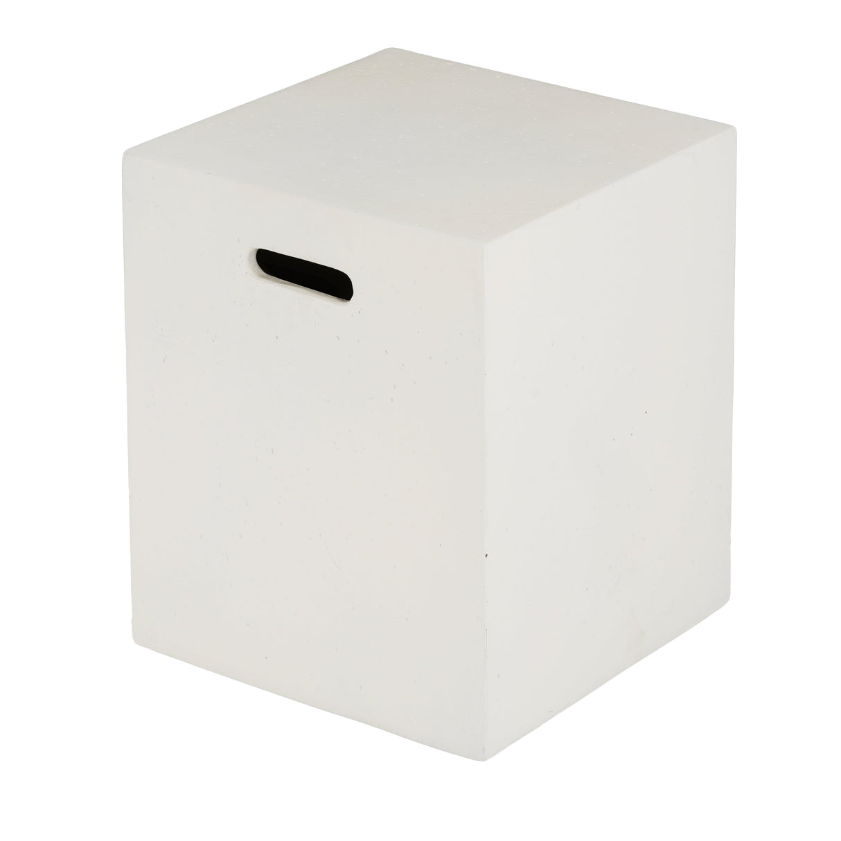 Modern Style MGO Tank Holder/Side Table White Lightweight Concrete 16x20 Inches