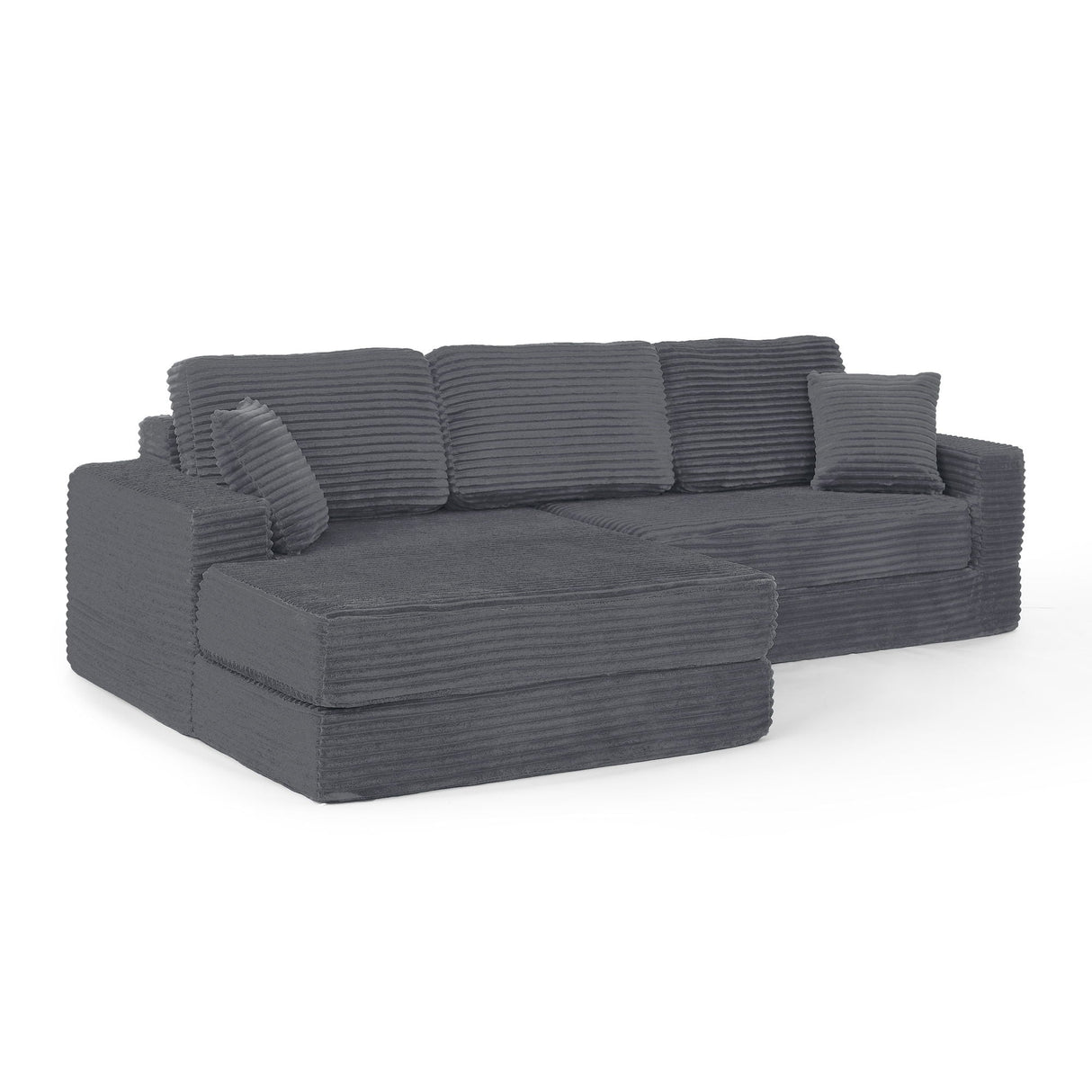 Modern Minimalist L Shape Modular Sectional Sofa, Couch
