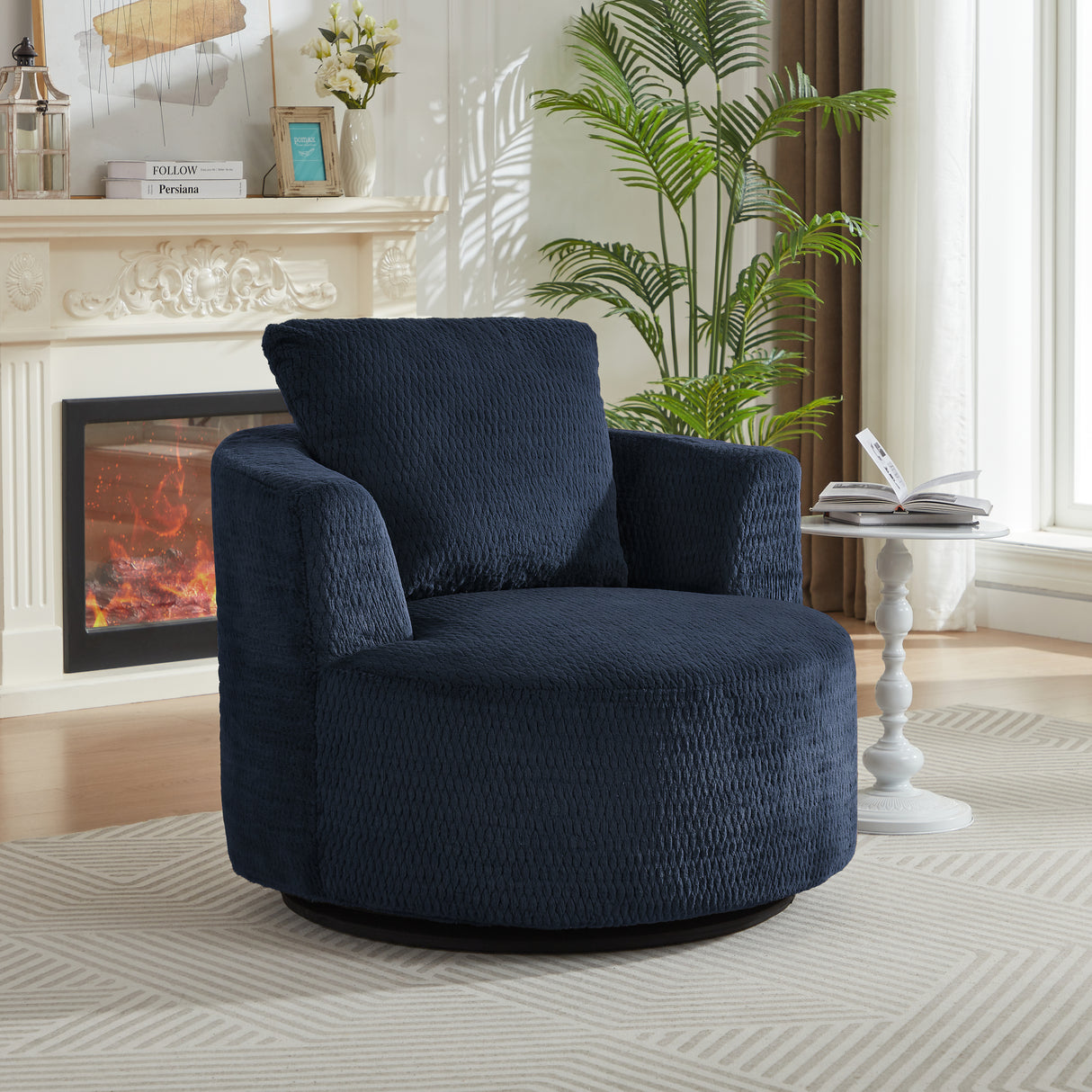 Compressible 360° Swivel Accent Chair - Modern Comfort Seating