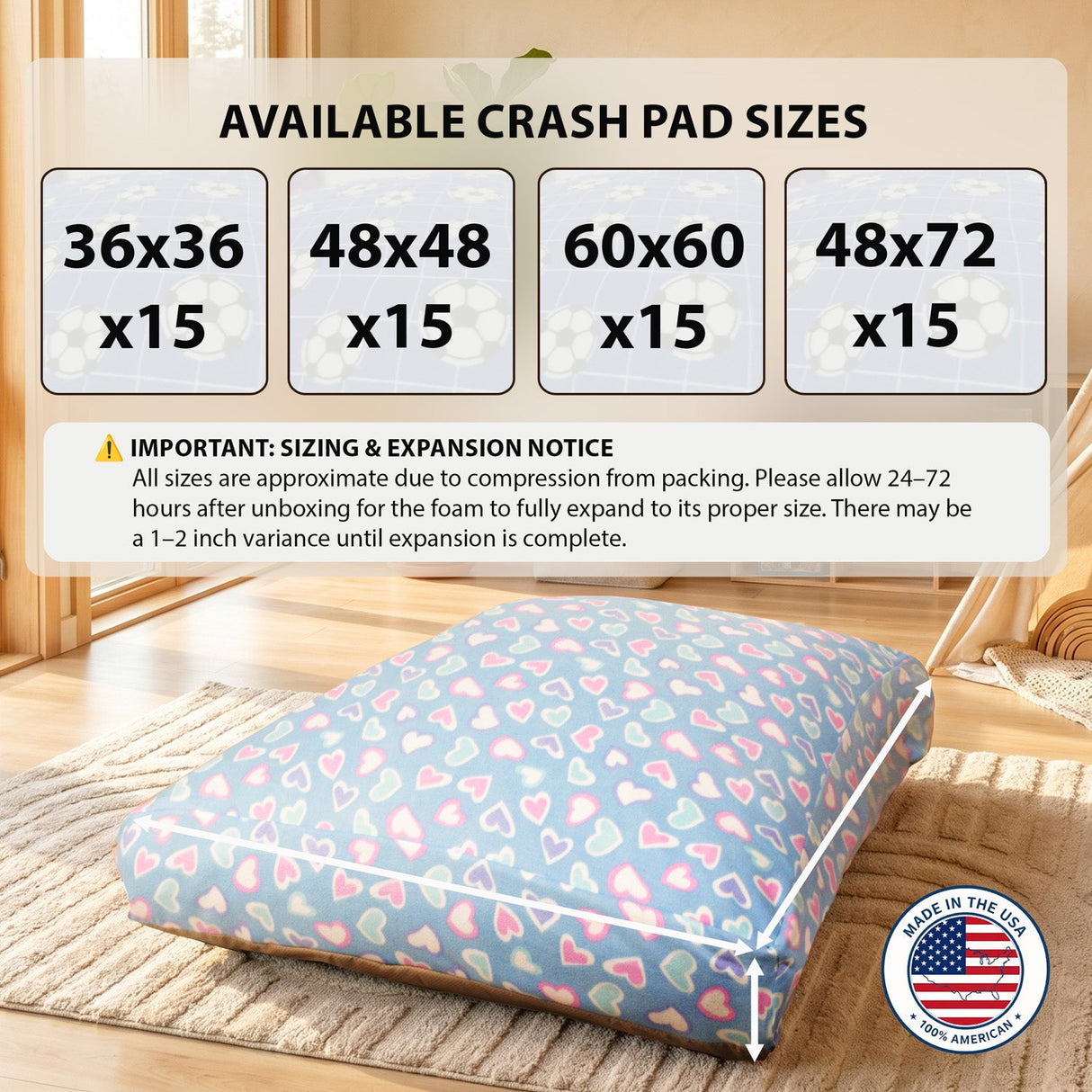 Sensory Crash Pad for Kids & Adults