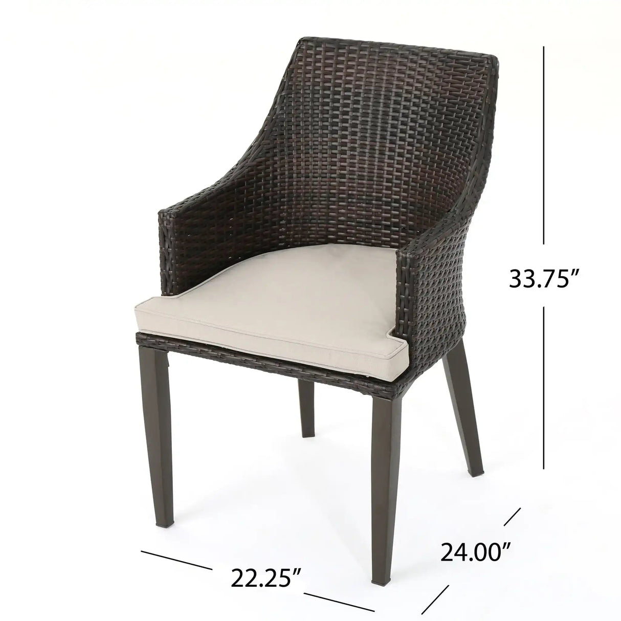 Hillhurst Outdoor Chair Set of 2 with Comfortable Weather Resistant Cushions