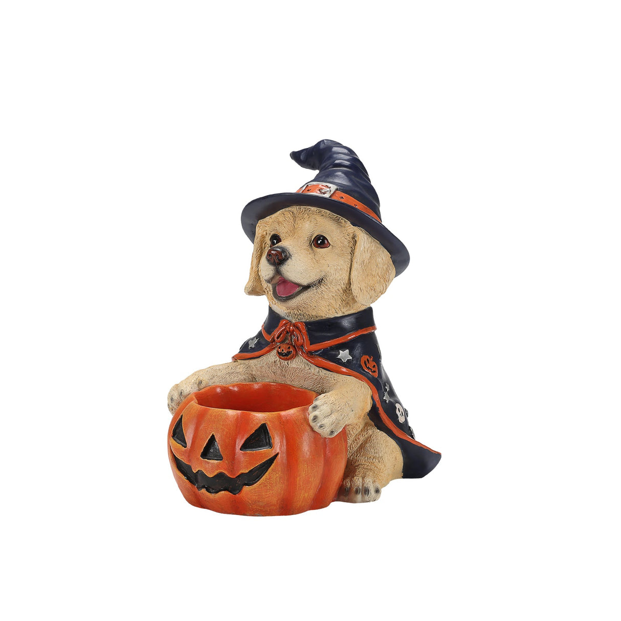 Halloween Labrador Retriever Witch Puppy Figurine
