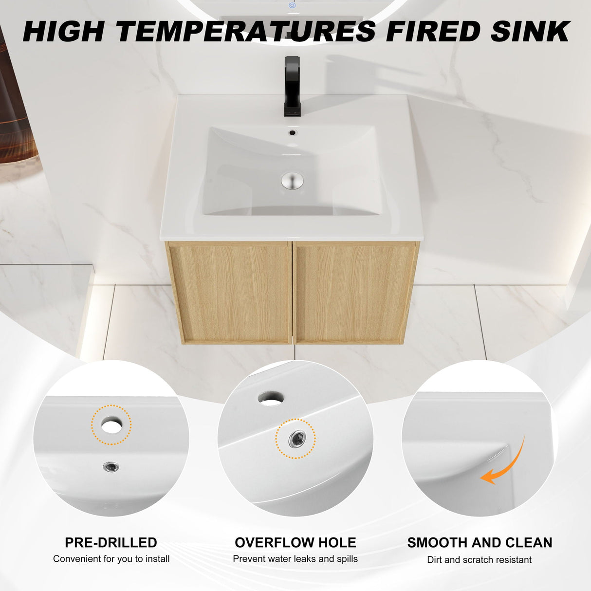 Floating Bathroom Vanity With Sink Combo