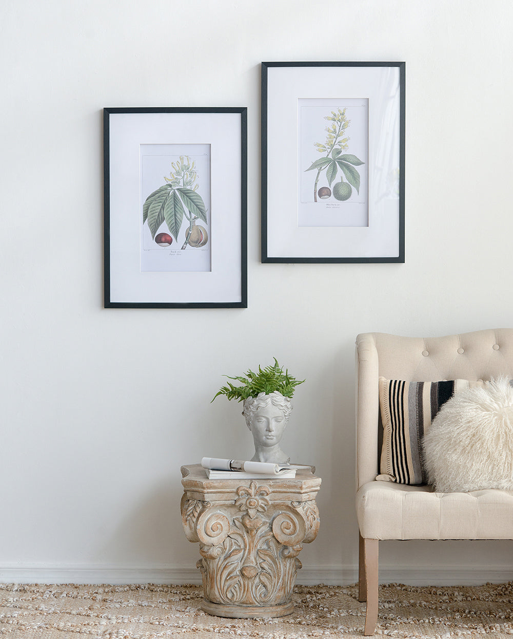 19.7x27.6' Botanical Wall Arts, Set of 2