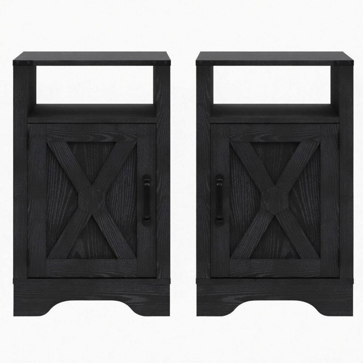 Farmhouse Nightstand, Charging Station & Storage
