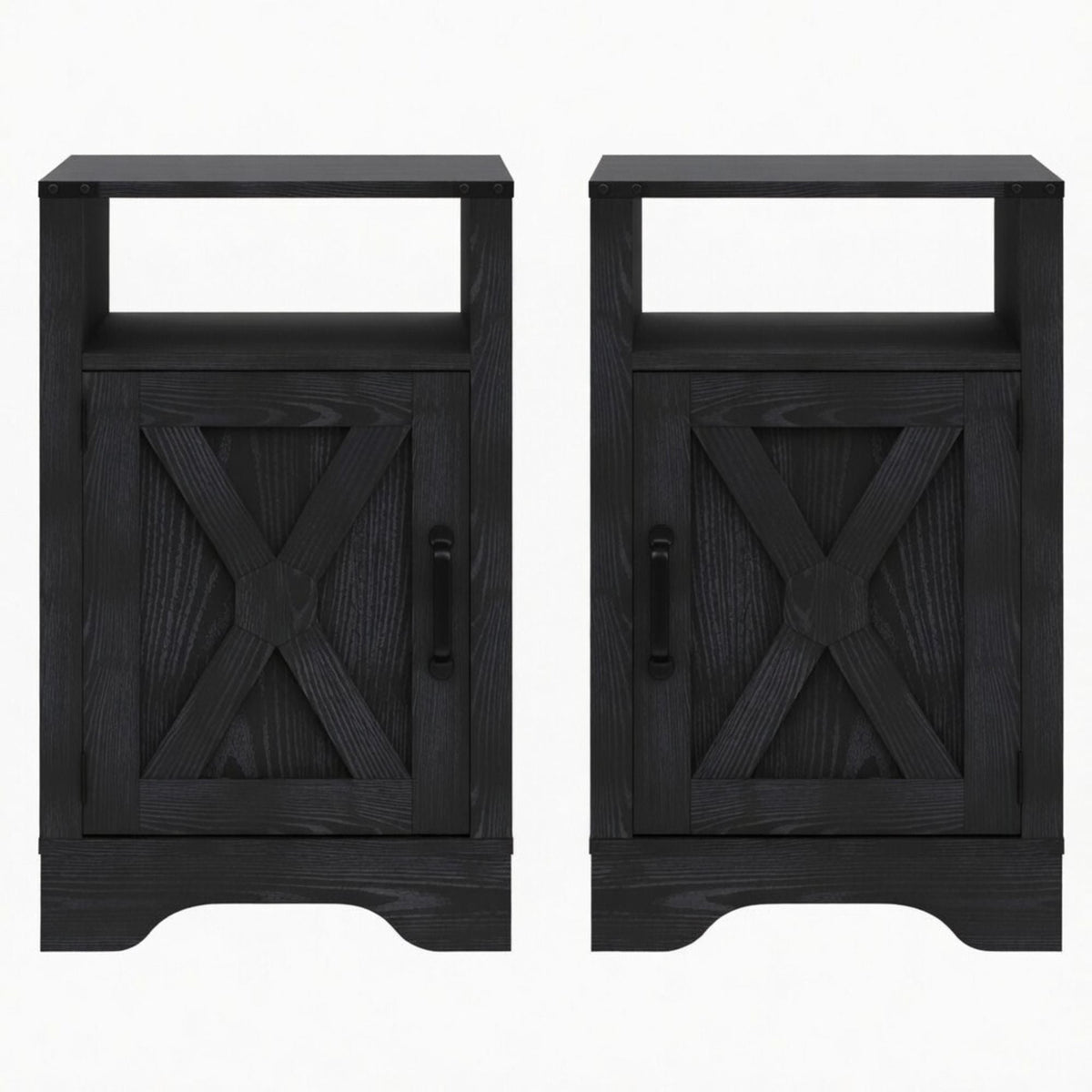 Farmhouse Nightstand, Charging Station & Storage