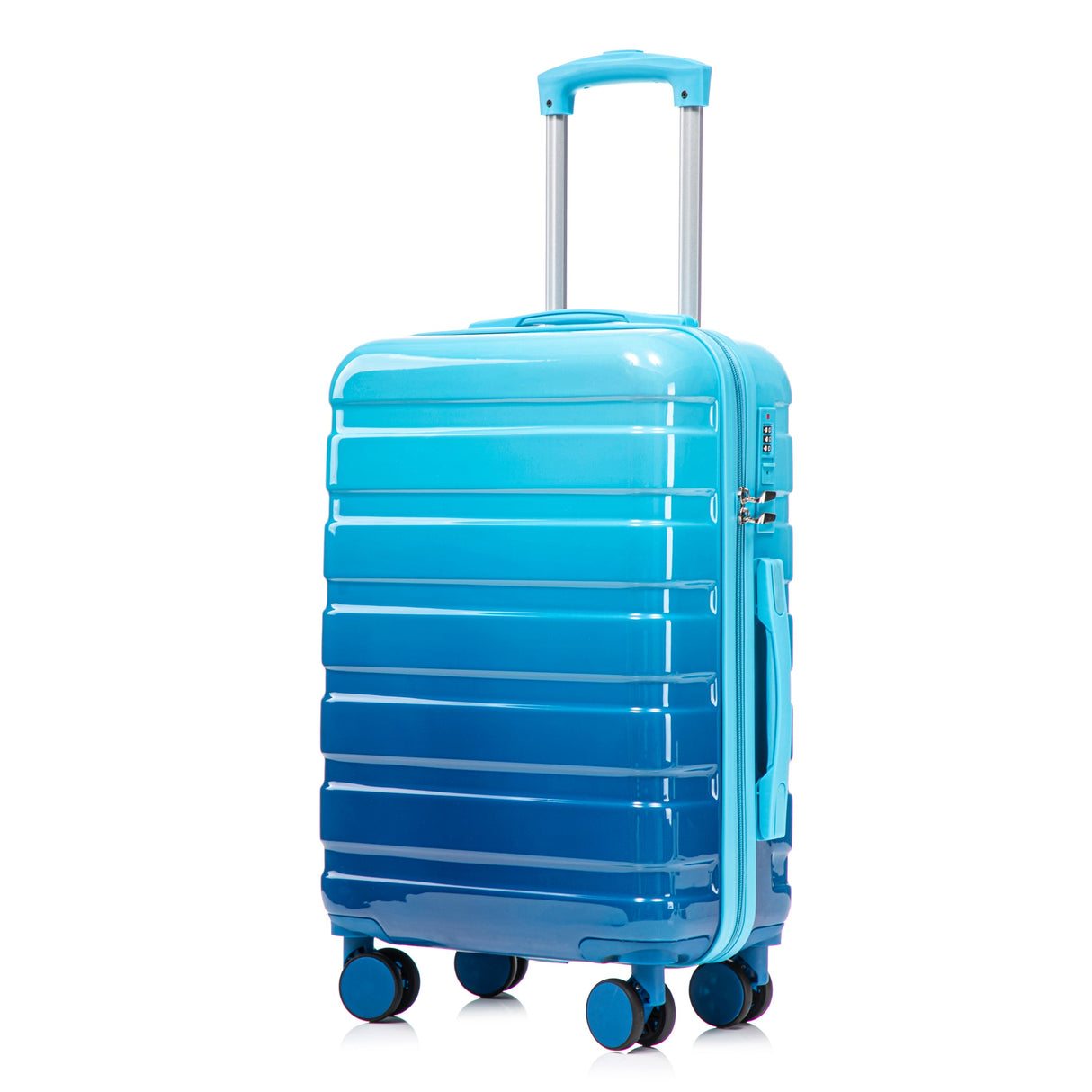 14'/20' 2-Pcs PC Spinner Wheel Luggage Set with Gradient Color and Lock