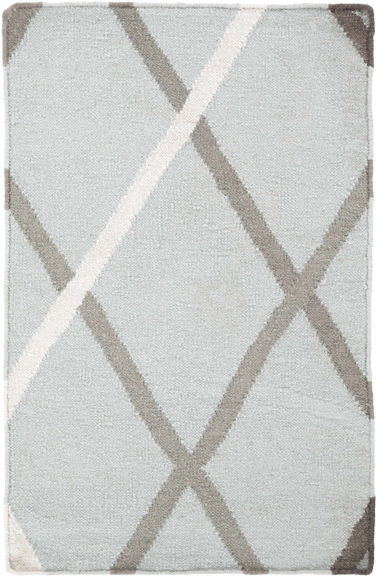 Darlaston Gray Trellis Wool Area Rug - Clearance