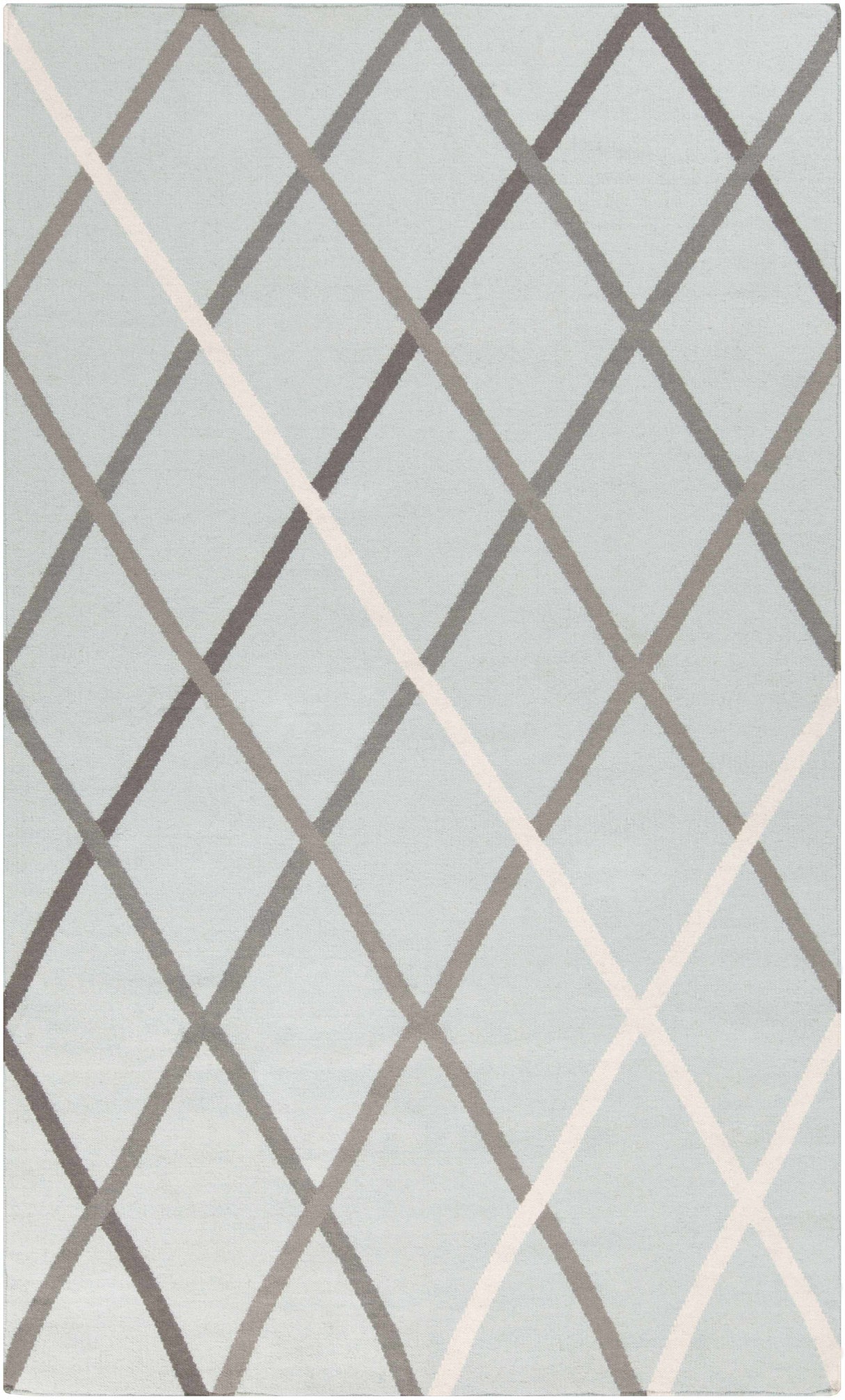 Darlaston Gray Trellis Wool Area Rug - Clearance