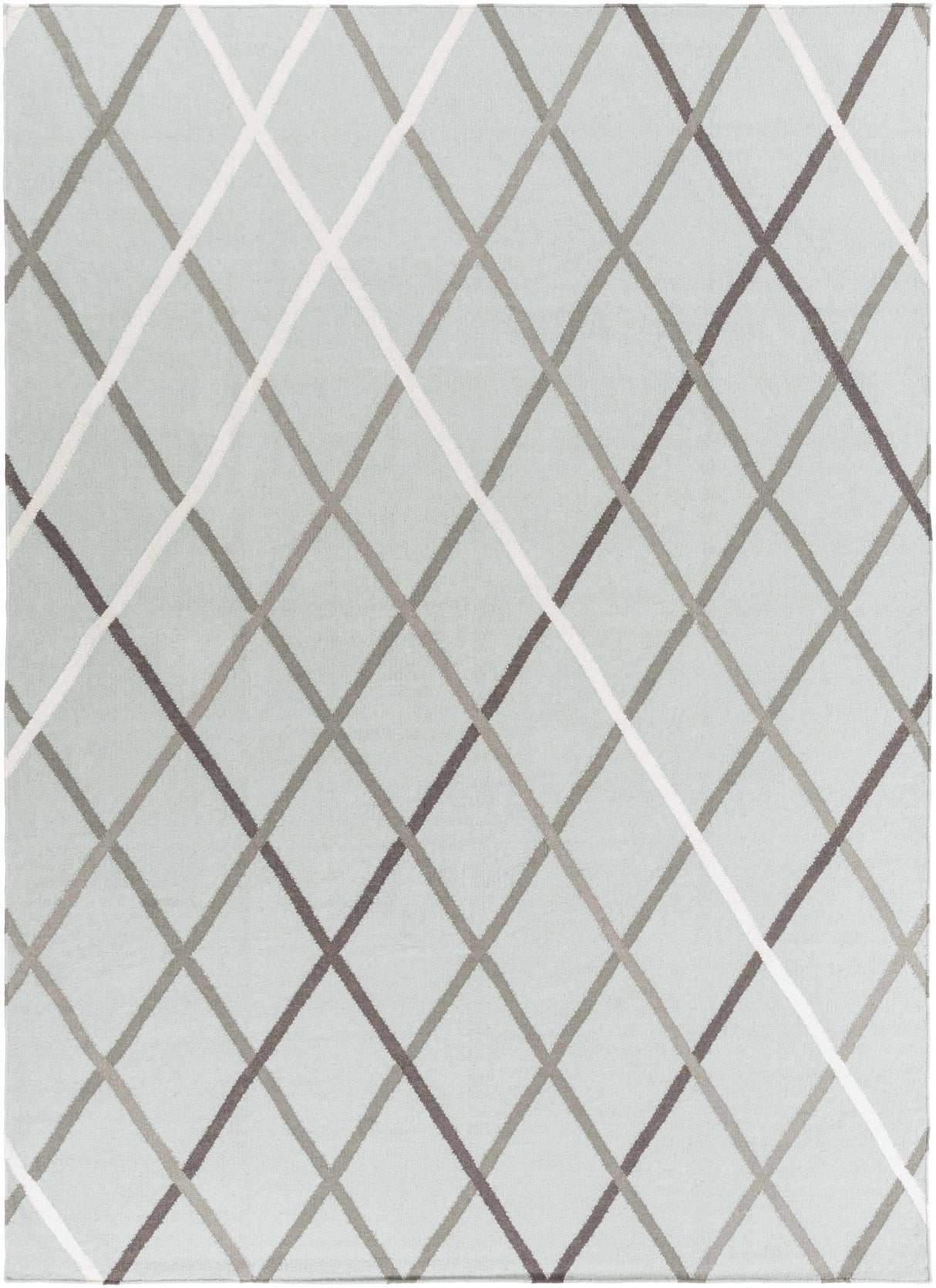 Darlaston Gray Trellis Wool Area Rug - Clearance