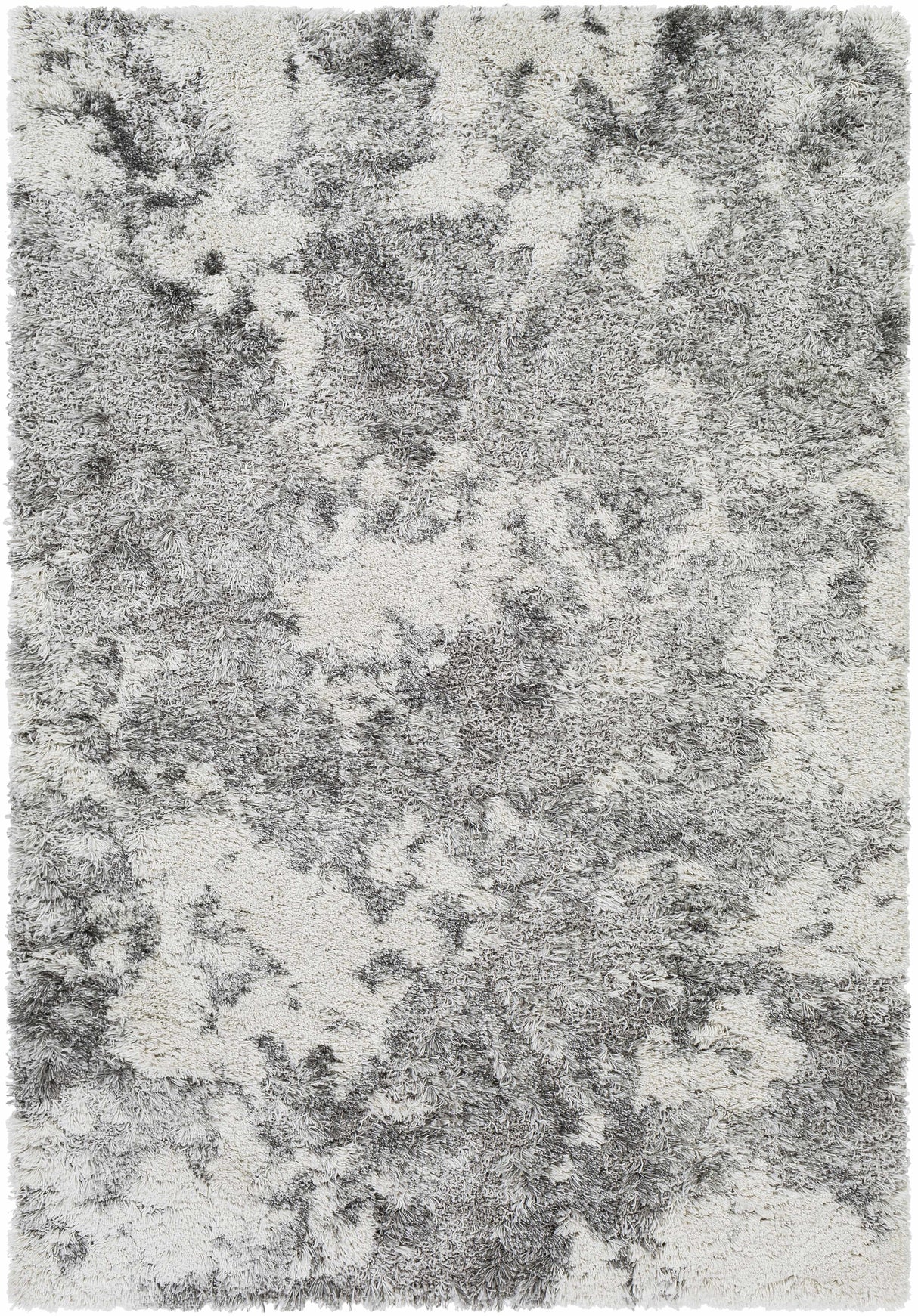 Dawesville Gray White Shag Area Rug