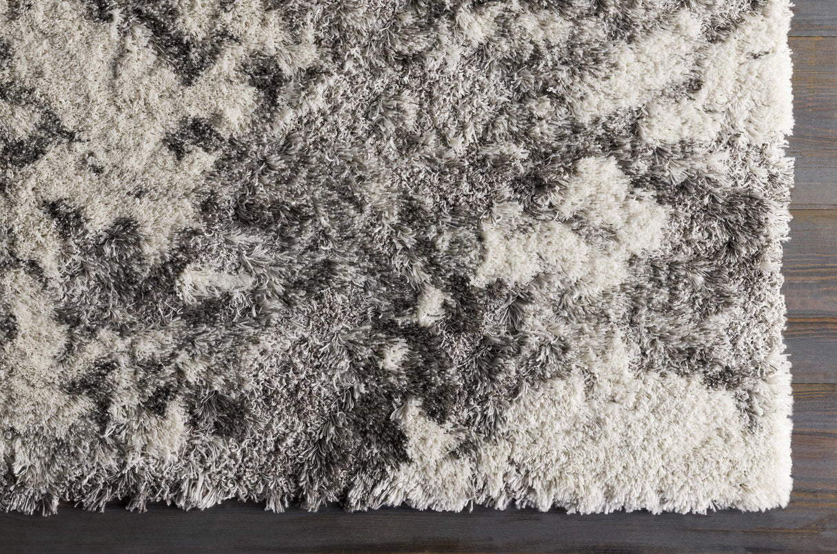 Dawesville Gray White Shag Area Rug