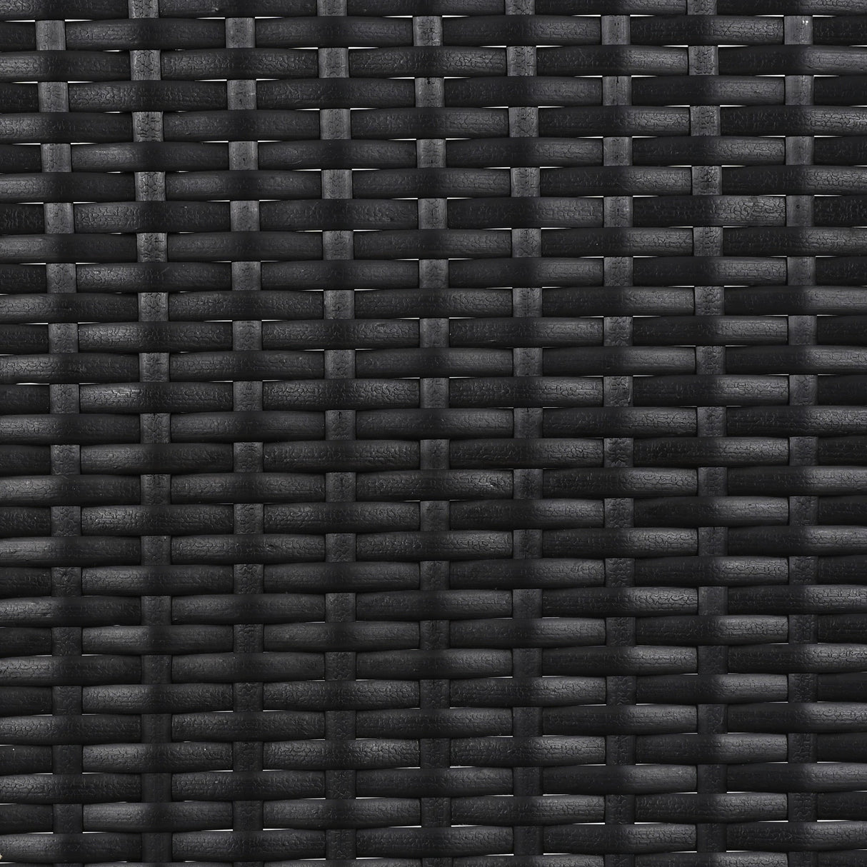 K&K 47.5"W Wicker Outdoor Storage Cabinet with Tempered Glass Desktop