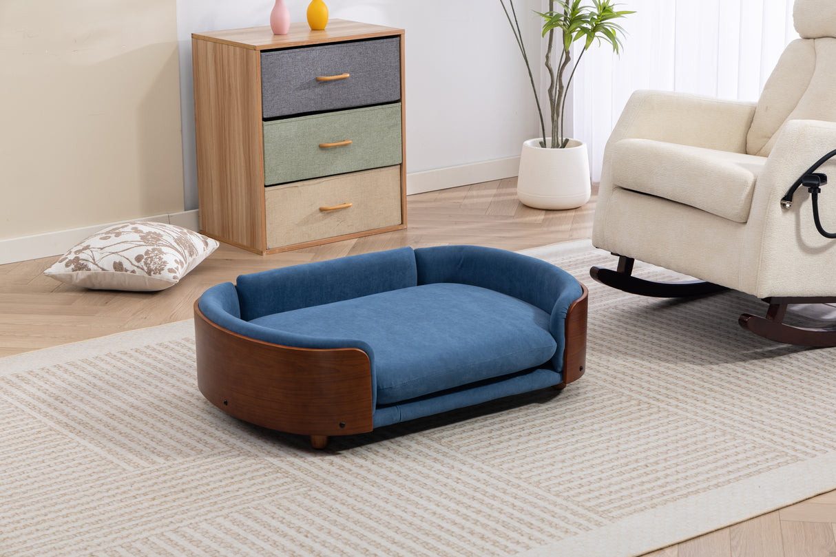 Scandinavian-style-Elevated-Dog-Bed-Pet-Sofa,-Large-Size-Pet-Bed