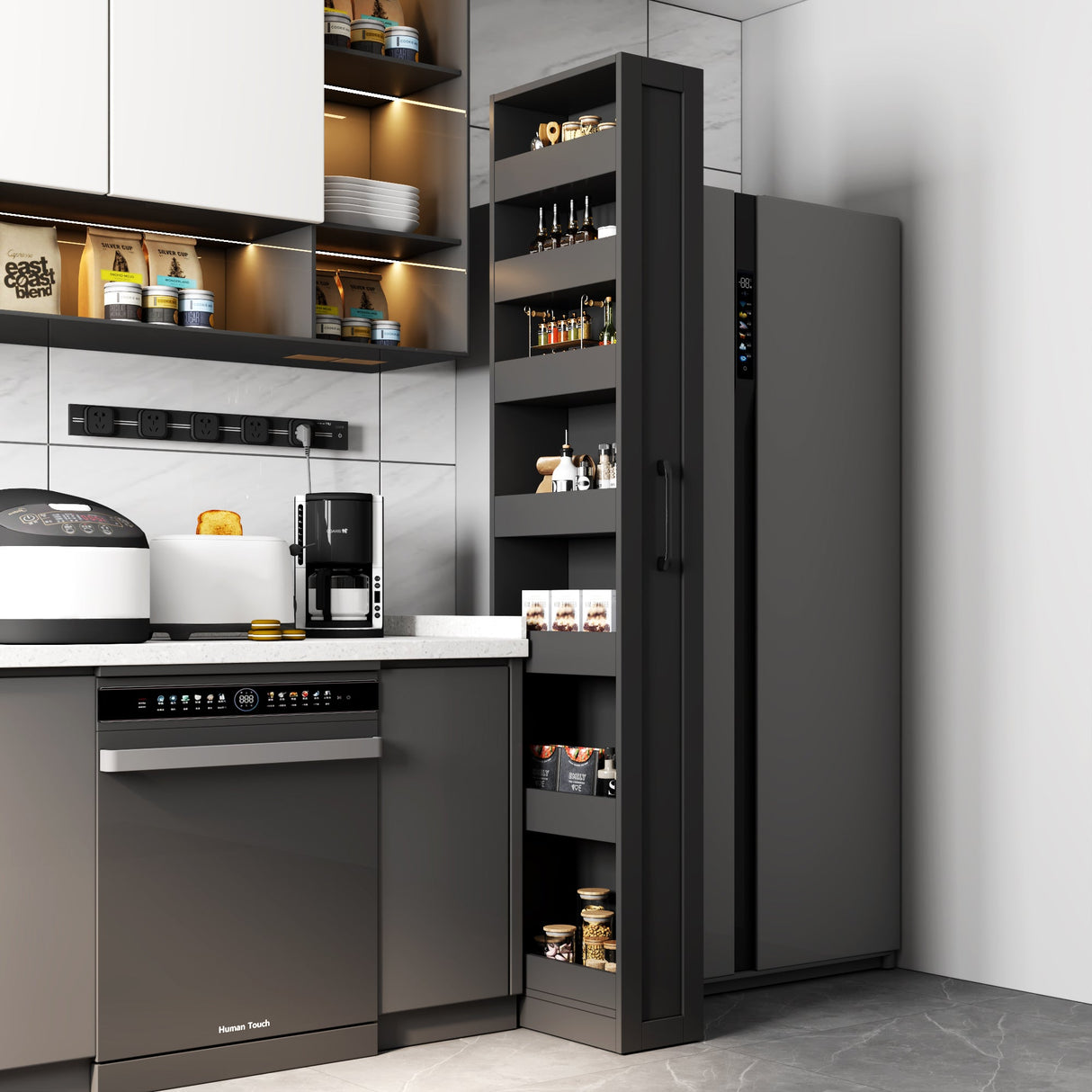 7 Tier Multi-Functional Pull-Out Storage Shelf