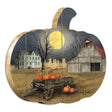 'Harvest-Moon'-By-Artisan-Billy-Jacobs-Printed-on-Wooden-Pumpkin-Wall-Art-