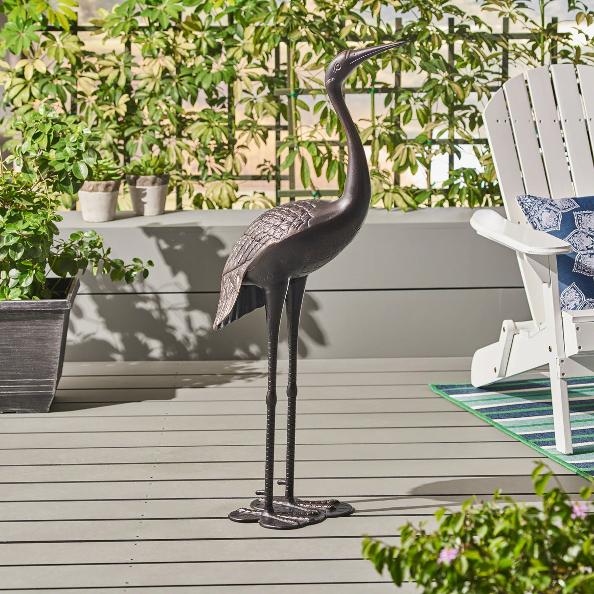 Sunny Outdoor 43 Inch Aluminum Crane, Shiny
