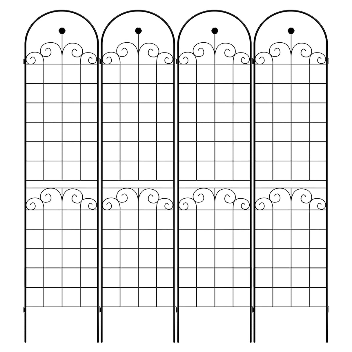Metal Garden Trellis For Climbing Plants Outdoor Rustproof Plant Support Rose Trellis Netting Trellis
