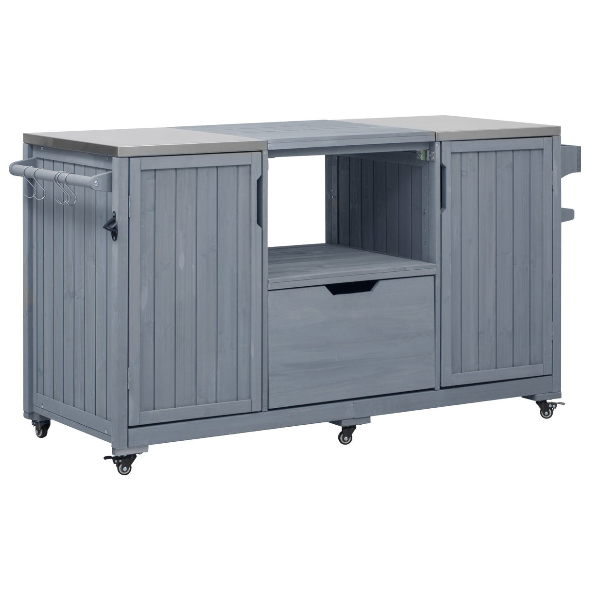 K&K 66.5" Outdoor Kitchen Island for Big Green Egg Grills