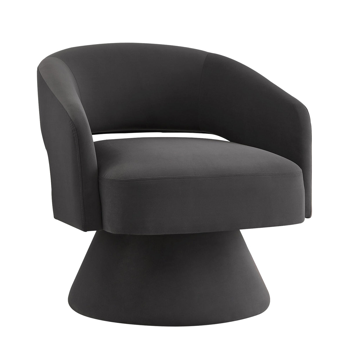 Modern Swivel Barrel Chair Upholstered Velvet 360 Degree Comfy Swivel Chair