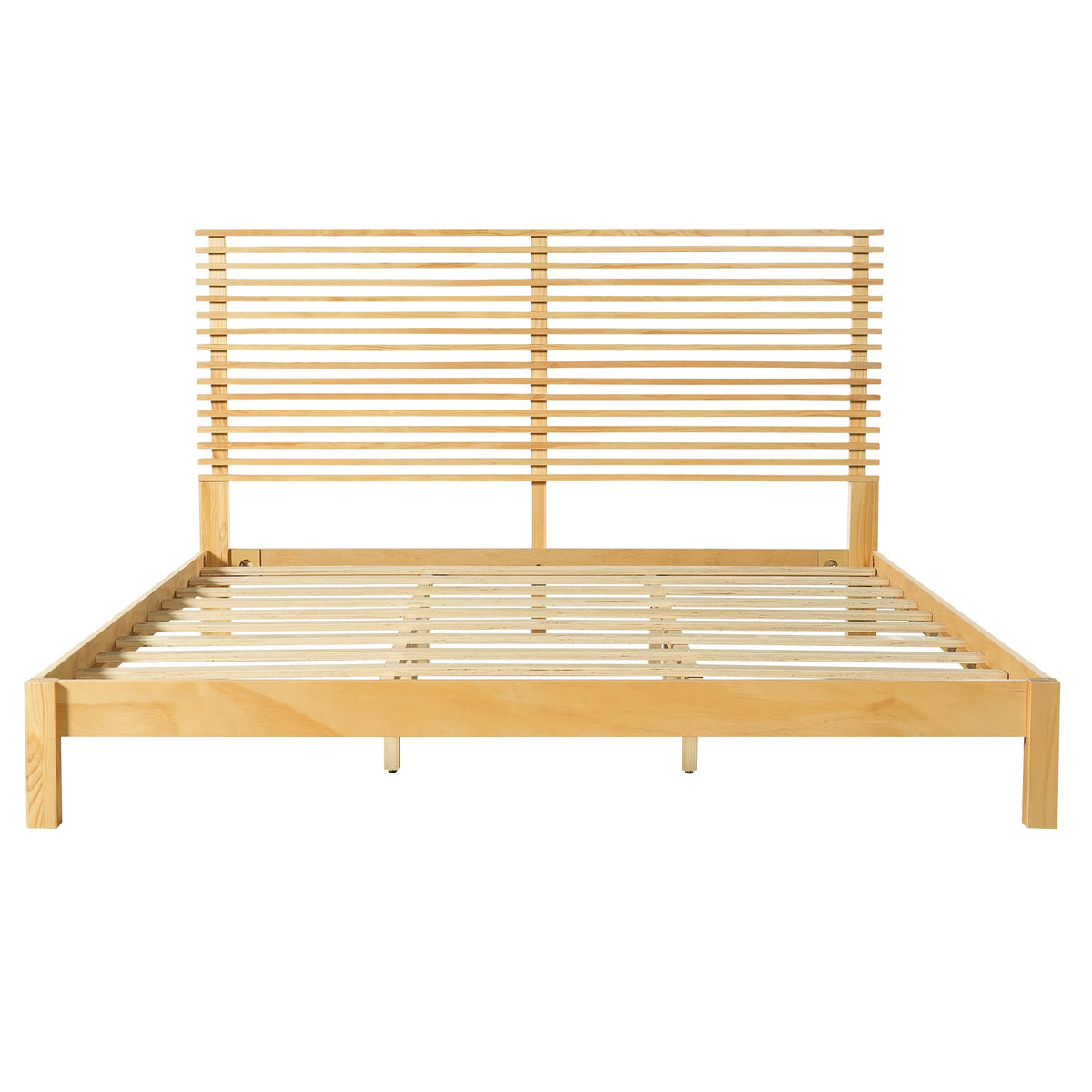 Premium Solid Wood King Size Bed Frame with Headboard