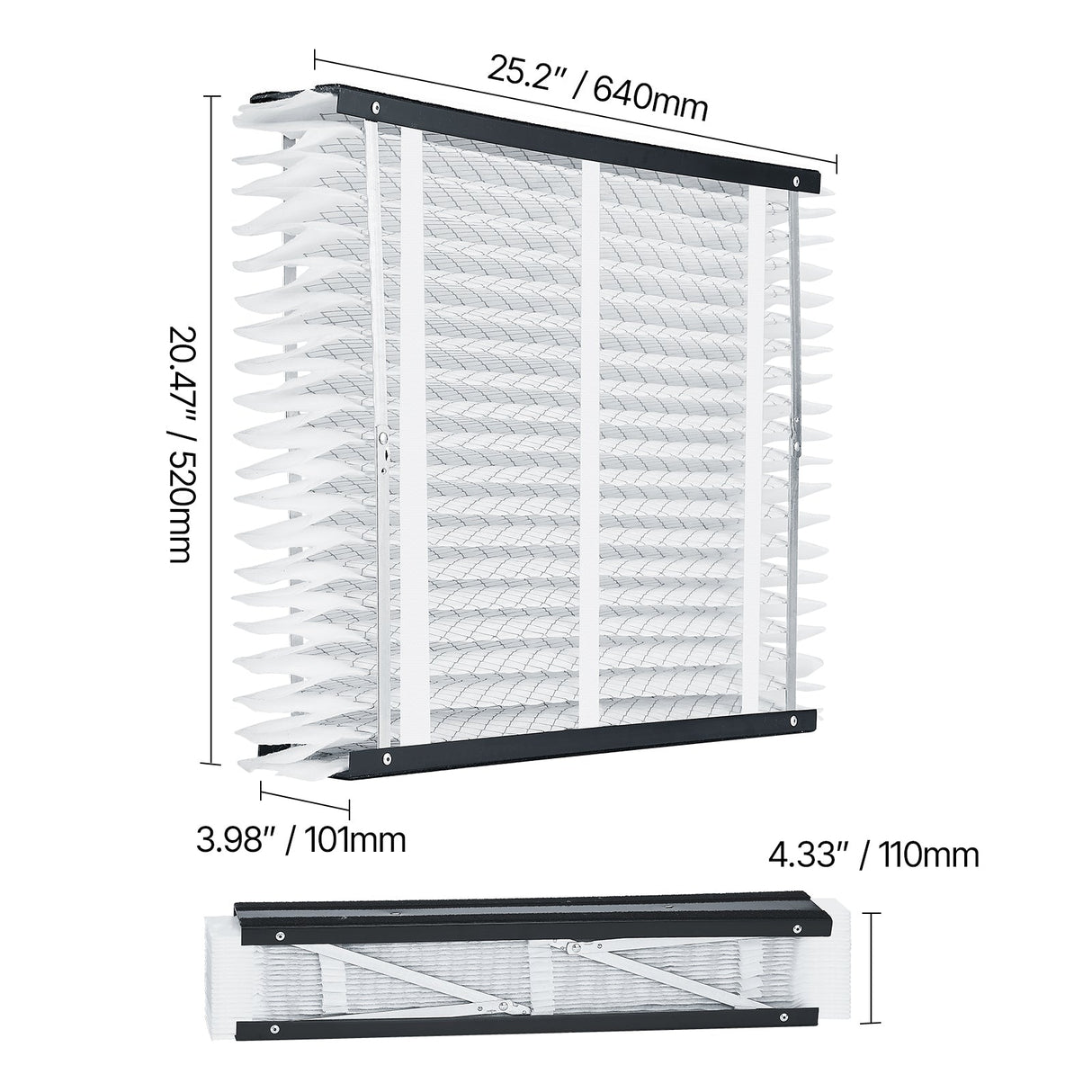 Air Filters MERV 11 Electrostatic Pleated HVAC Furnace Filter 4-Pack